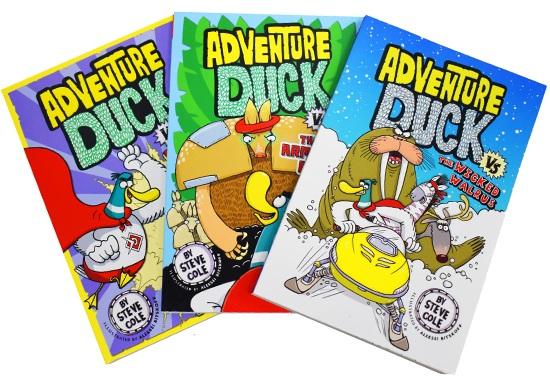 Adventure Duck 3 Book Set (vs The Armadillo Army/vs Power Pug/vs The Wicked Walrus)