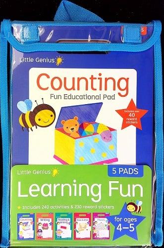 Little Genius Learning Fun (Counting/Writing/Reading & Writing/Trace & Draw/Mazes)