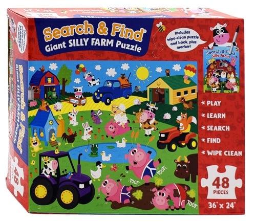 Search & Find Giant Silly Farm 48 Piece Puzzle