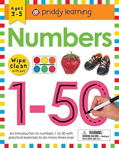 Numbers 1-50 Wipe Clean Workbook With Pen (Priddy Learning)