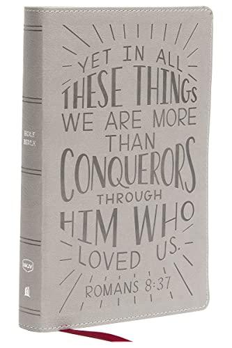 NKJV, Kids Bible (Verse Art Cover Collection, 3933GY - Gray, Leathersoft)