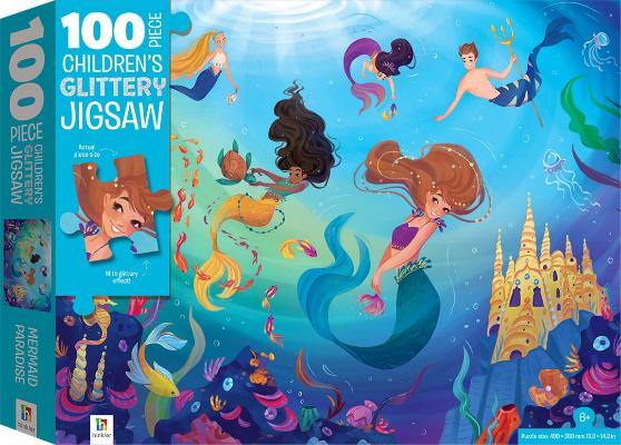 Mermaid Paradise: 100 Piece Children's Glittery Jigsaw Puzzle